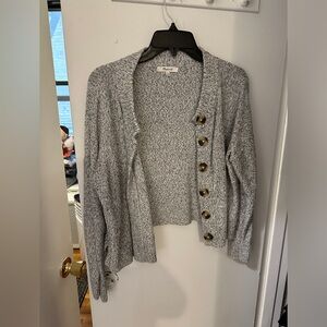 Madewell Broadway Gray Cropped Cardigan Women’s Small